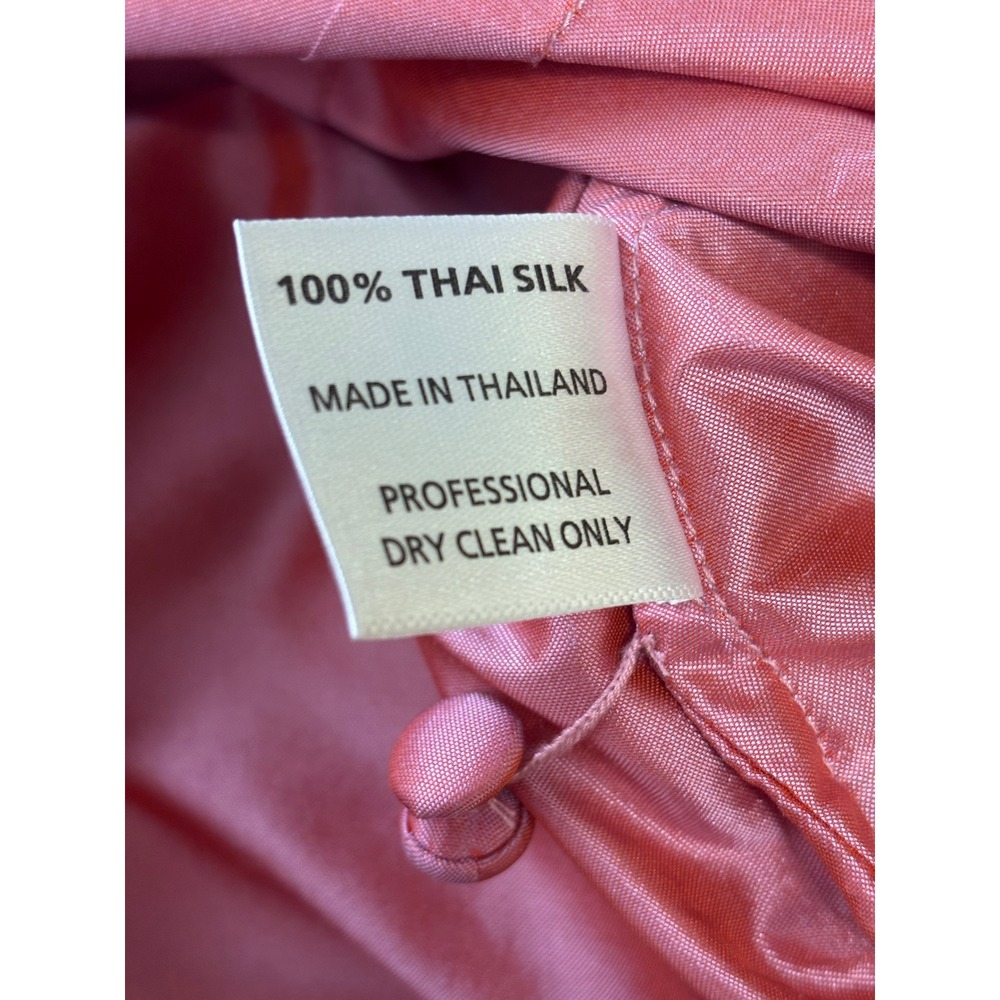 Marisa Baratelli Womens Thai Silk Blouse M Dressy Business Cocktail Wedding - Picture 7 of 11